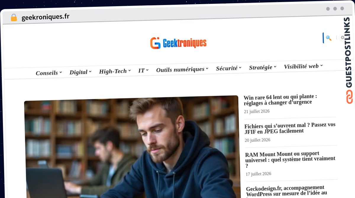 Publish Guest Post on geekroniques.fr