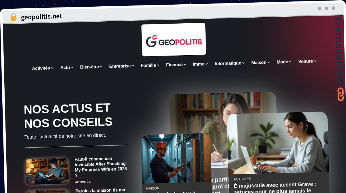 Publish Guest Post on geopolitis.net