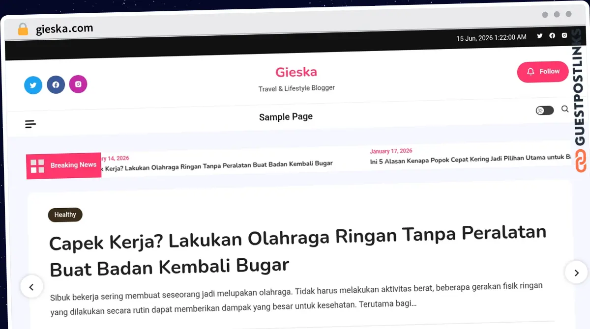 Publish Guest Post on gieska.com