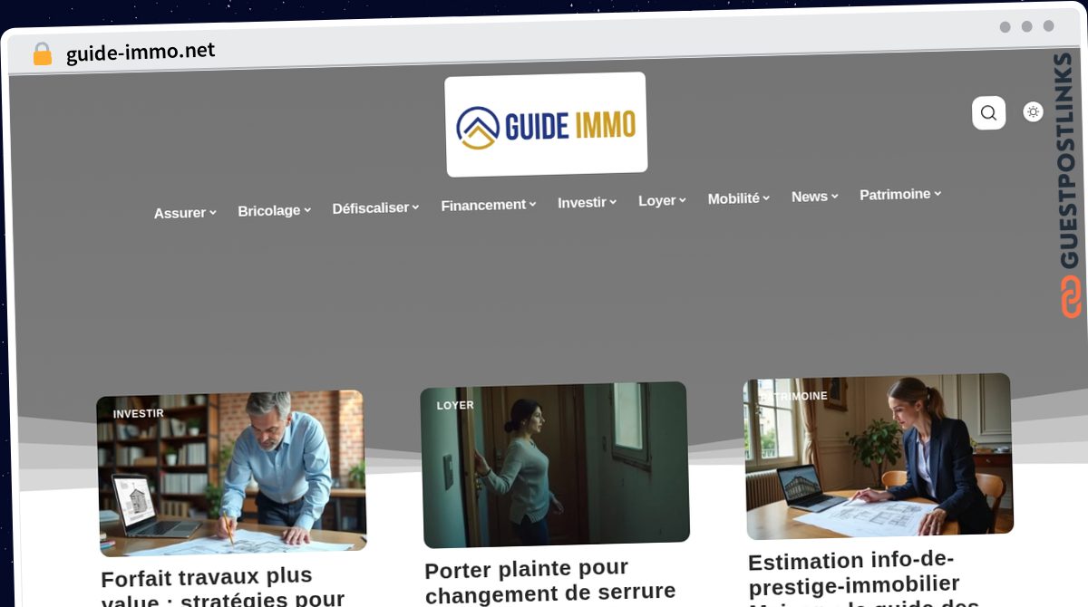 Publish Guest Post on guide-immo.net