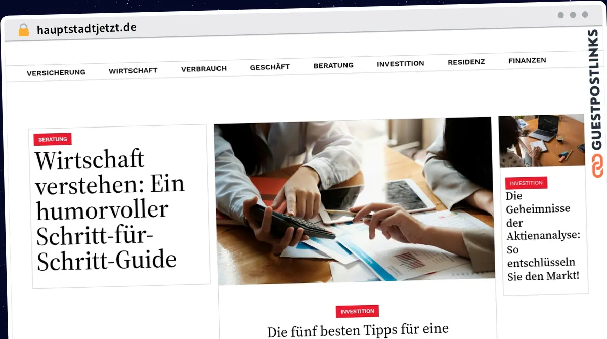 Publish Guest Post on hauptstadtjetzt.de