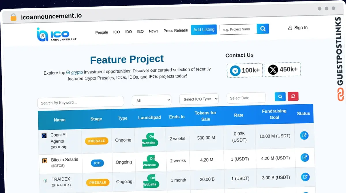 Publish Guest Post on icoannouncement.io