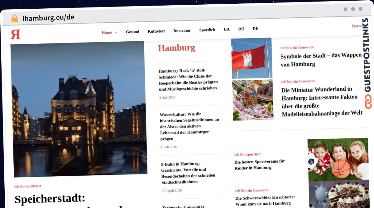 Publish Guest Post on ihamburg.eu/de