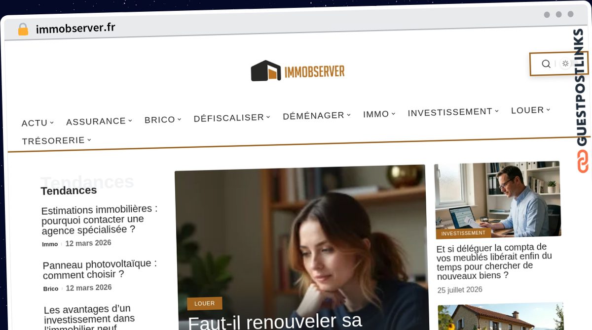 Publish Guest Post on immobserver.fr
