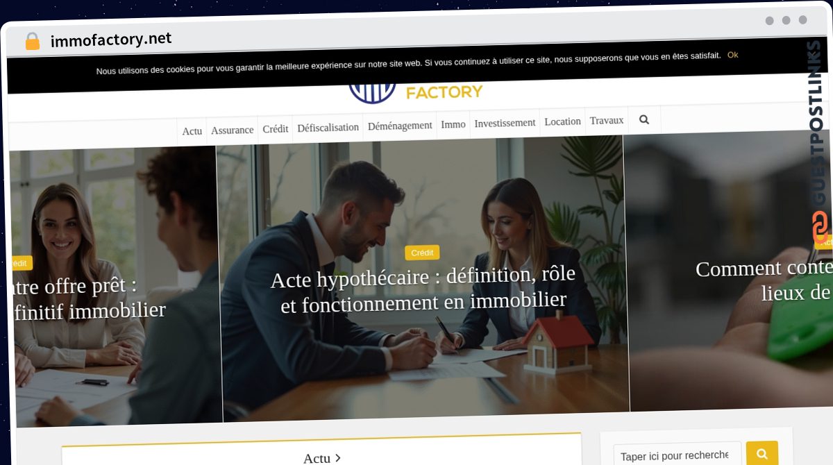 Publish Guest Post on immofactory.net