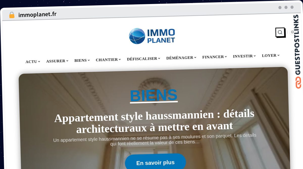 Publish Guest Post on immoplanet.fr