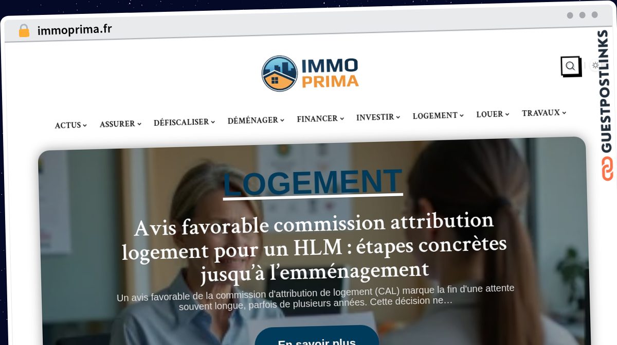 Publish Guest Post on immoprima.fr