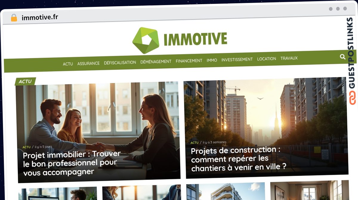 Publish Guest Post on immotive.fr