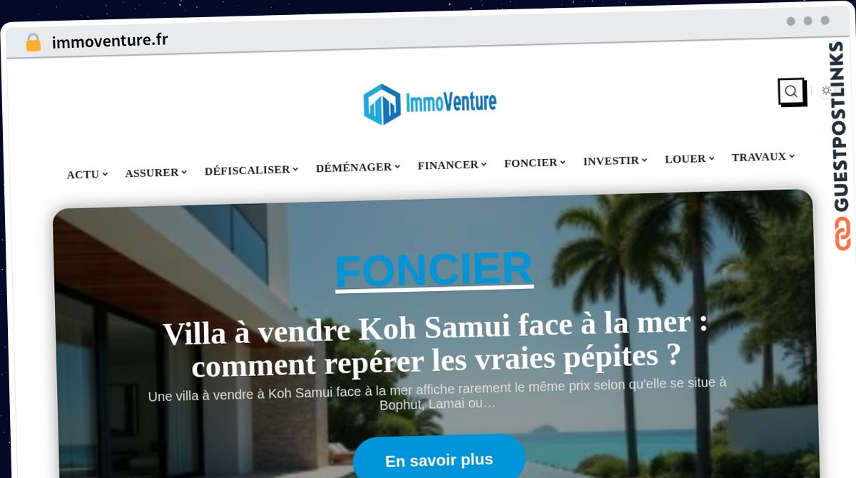 Publish Guest Post on immoventure.fr