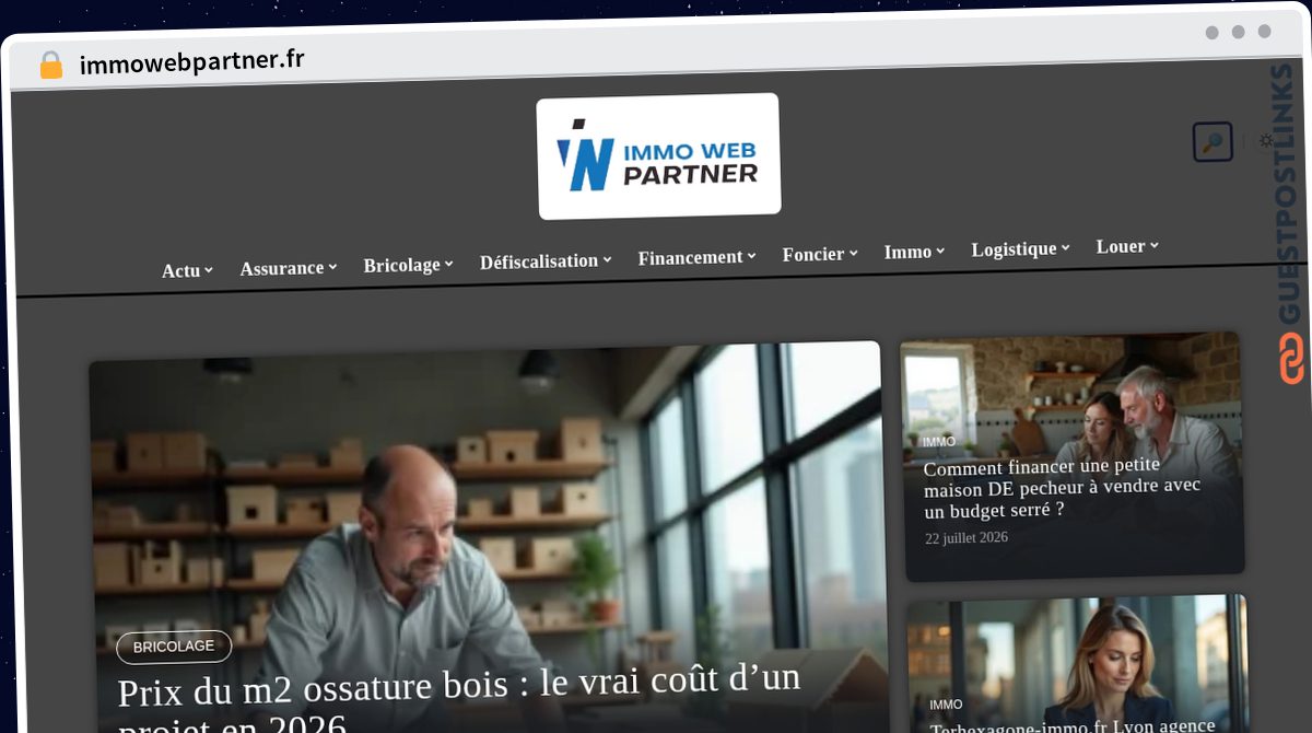 Publish Guest Post on immowebpartner.fr