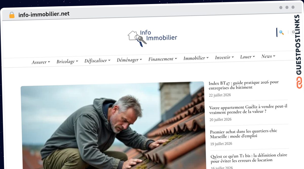 Publish Guest Post on info-immobilier.net
