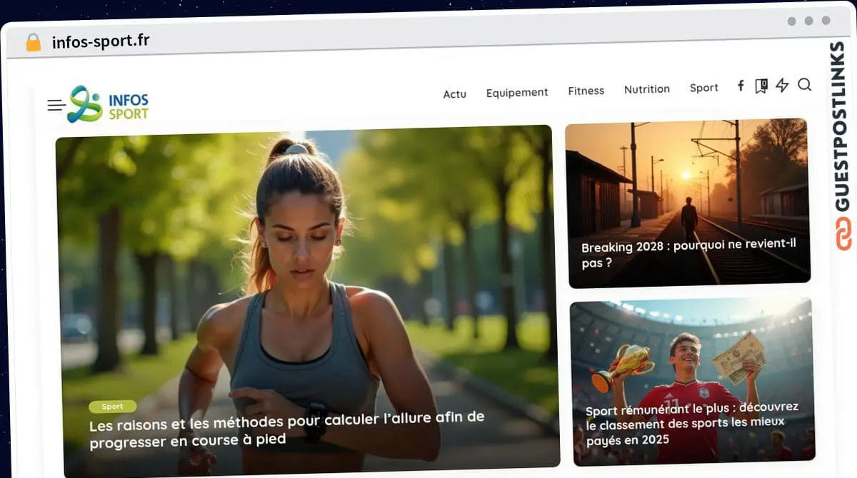 Publish Guest Post on infos-sport.fr