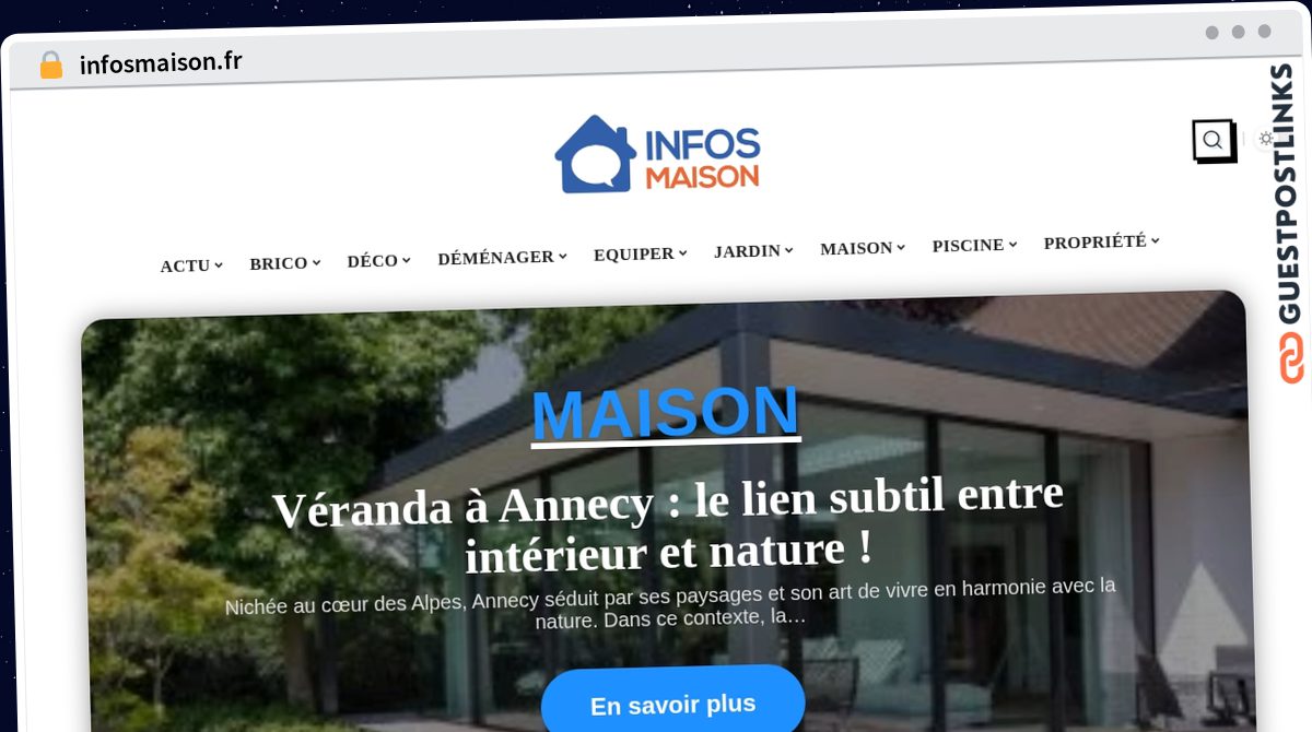 Publish Guest Post on infosmaison.fr