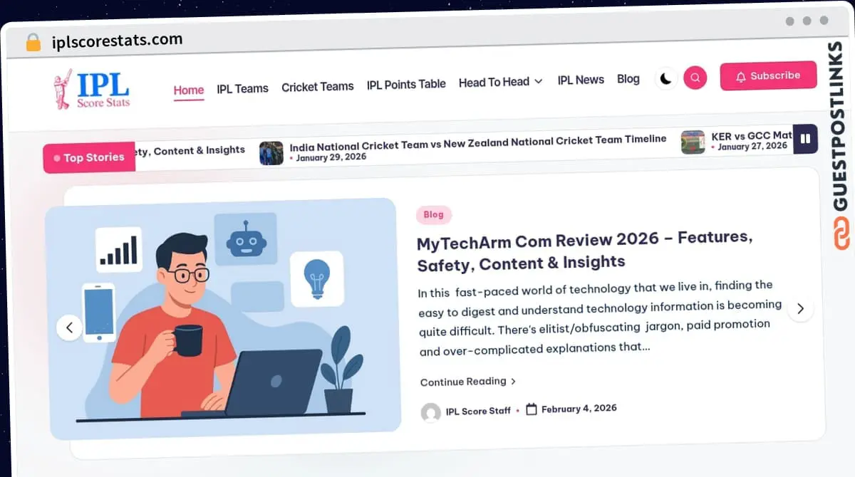 Publish Guest Post on iplscorestats.com