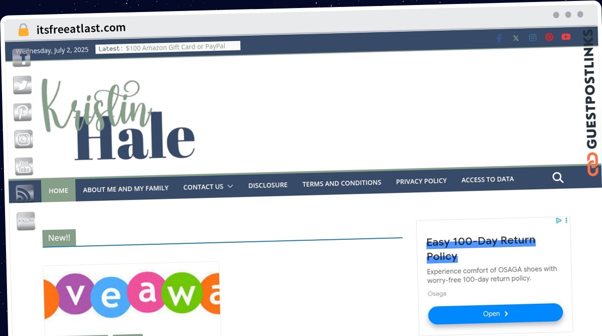 Publish Guest Post on itsfreeatlast.com