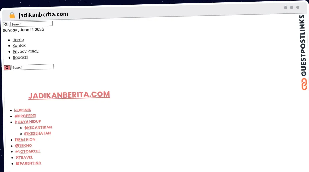 Publish Guest Post on jadikanberita.com