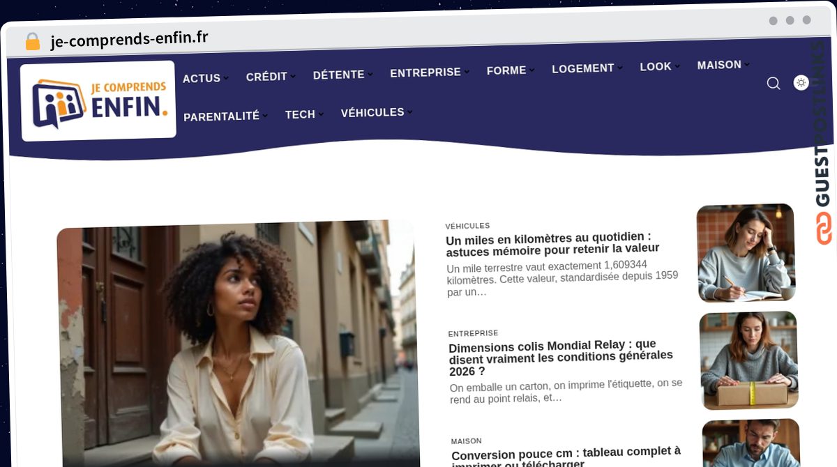 Publish Guest Post on je-comprends-enfin.fr