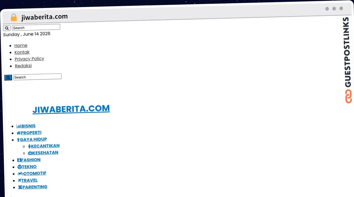 Publish Guest Post on jiwaberita.com