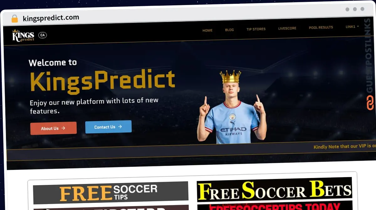 Publish Guest Post on kingspredict.com