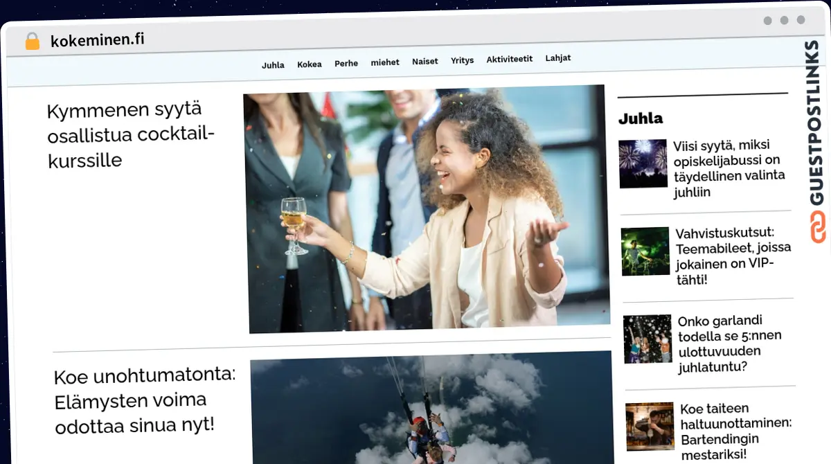 Publish Guest Post on kokeminen.fi