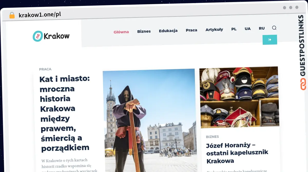 Publish Guest Post on krakow1.one/pl