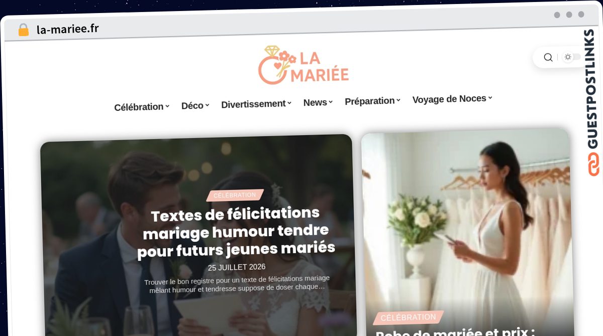 Publish Guest Post on la-mariee.fr