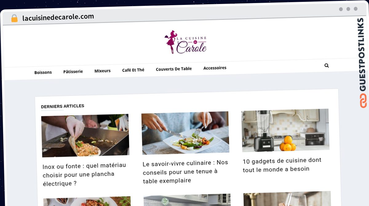 Publish Guest Post on lacuisinedecarole.com