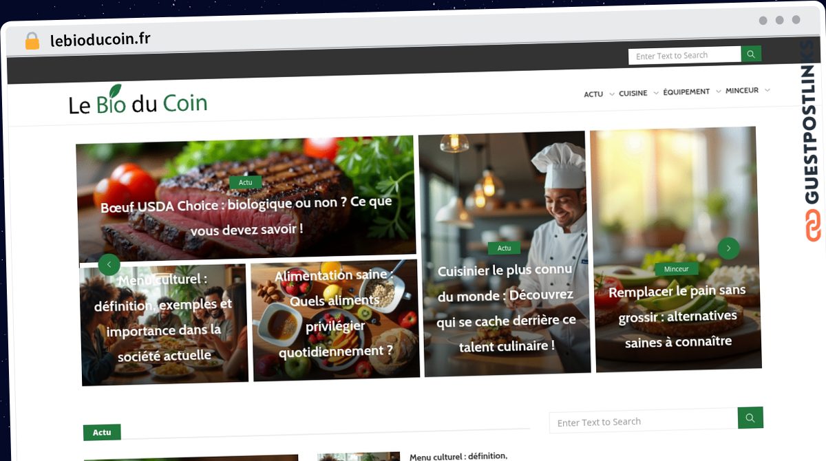 Publish Guest Post on lebioducoin.fr