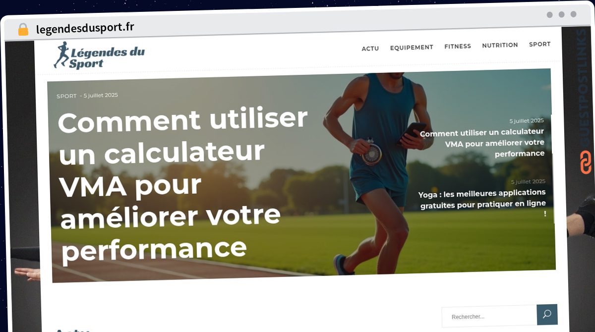 Publish Guest Post on legendesdusport.fr