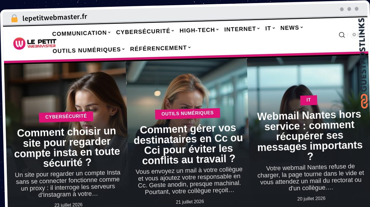 Publish Guest Post on lepetitwebmaster.fr