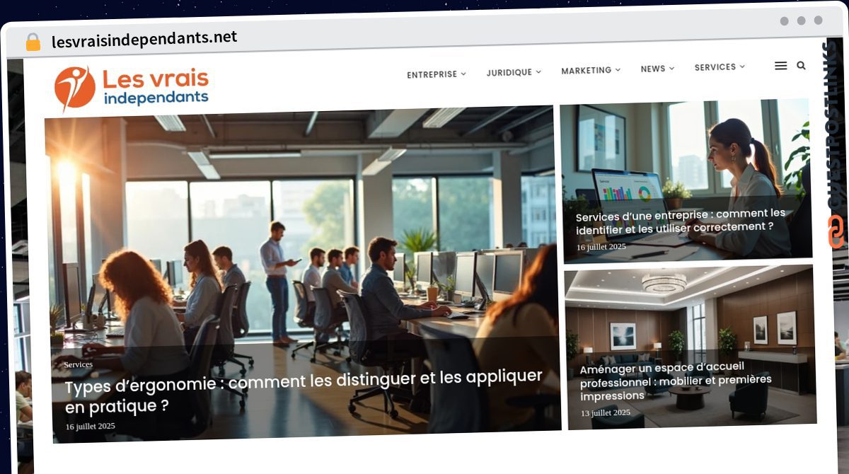 Publish Guest Post on lesvraisindependants.net