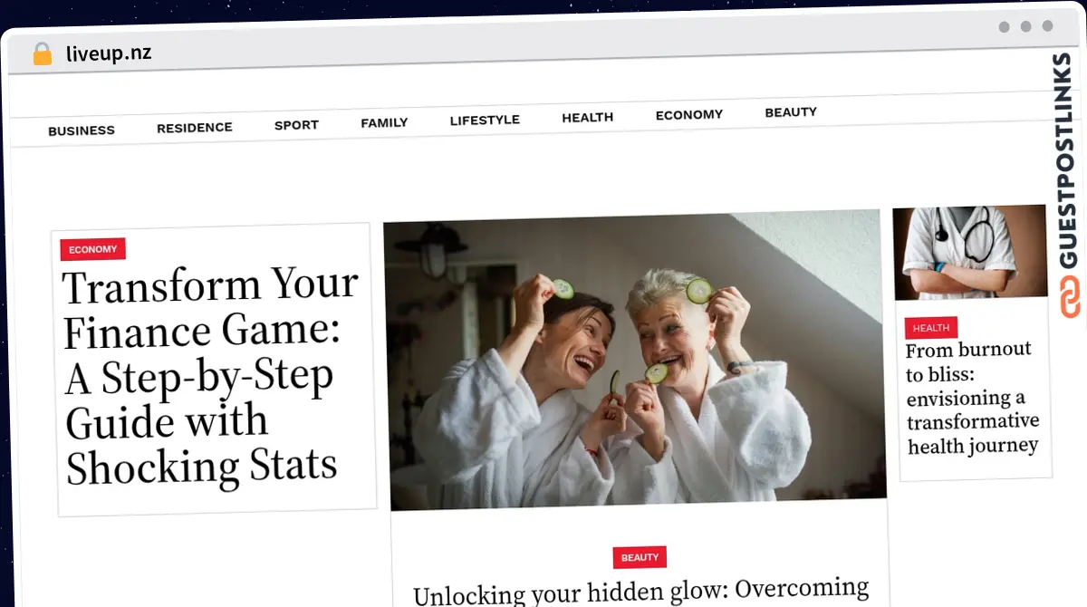Publish Guest Post on liveup.nz