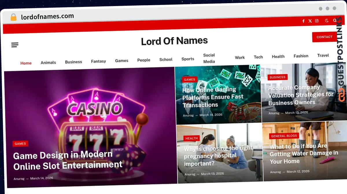 Publish Guest Post on lordofnames.com