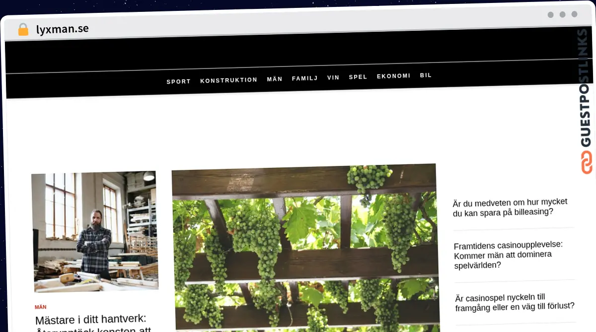 Publish Guest Post on lyxman.se