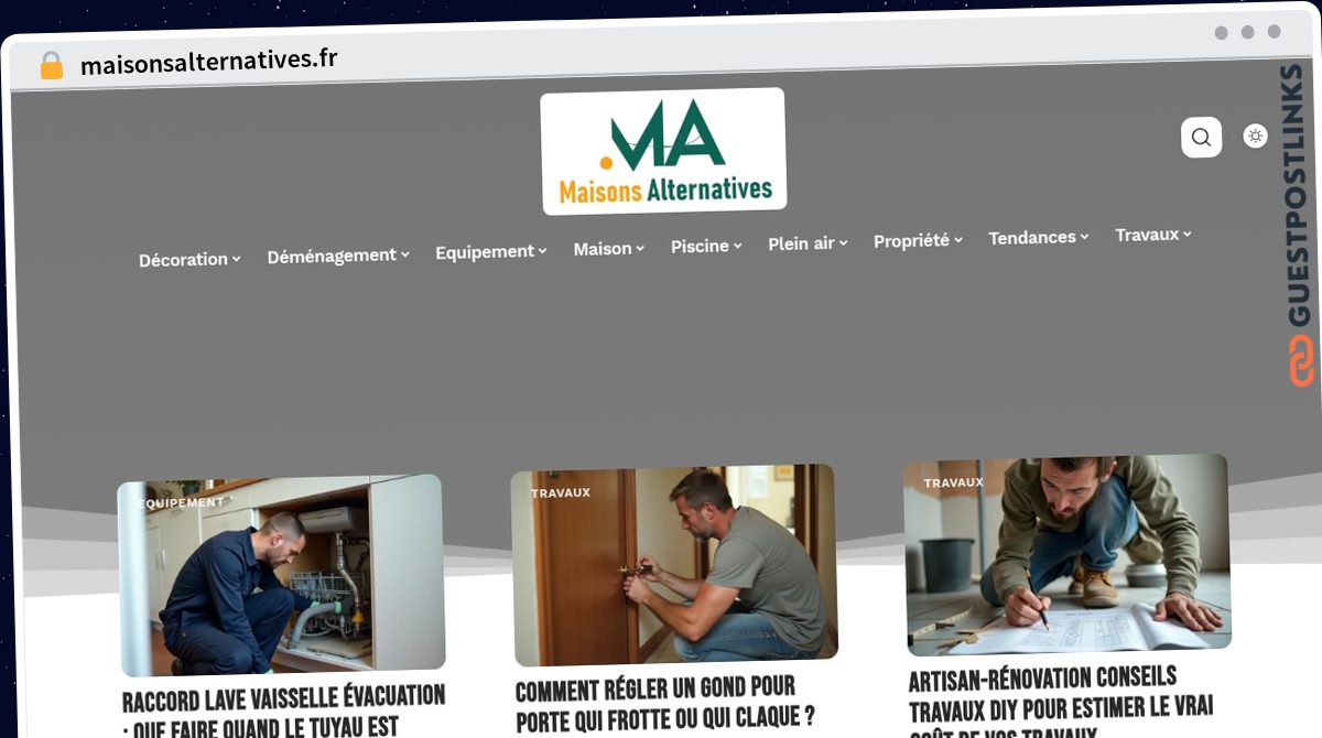 Publish Guest Post on maisonsalternatives.fr