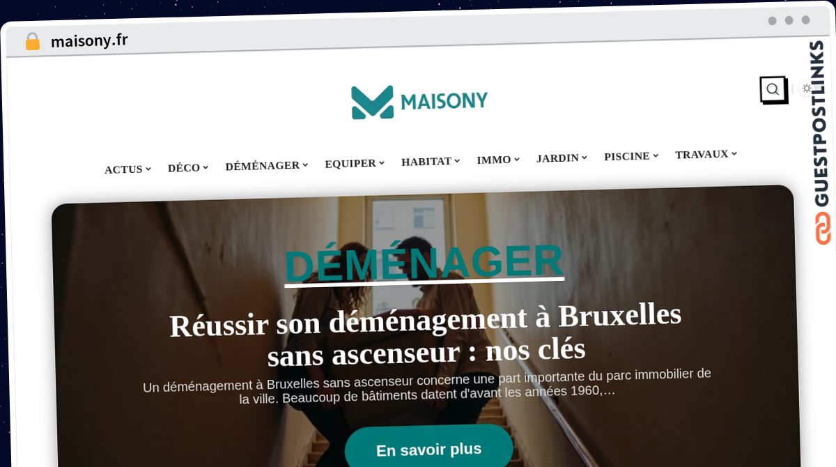 Publish Guest Post on maisony.fr
