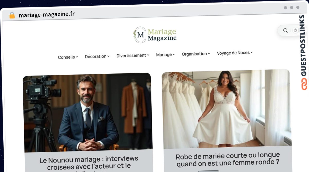 Publish Guest Post on mariage-magazine.fr
