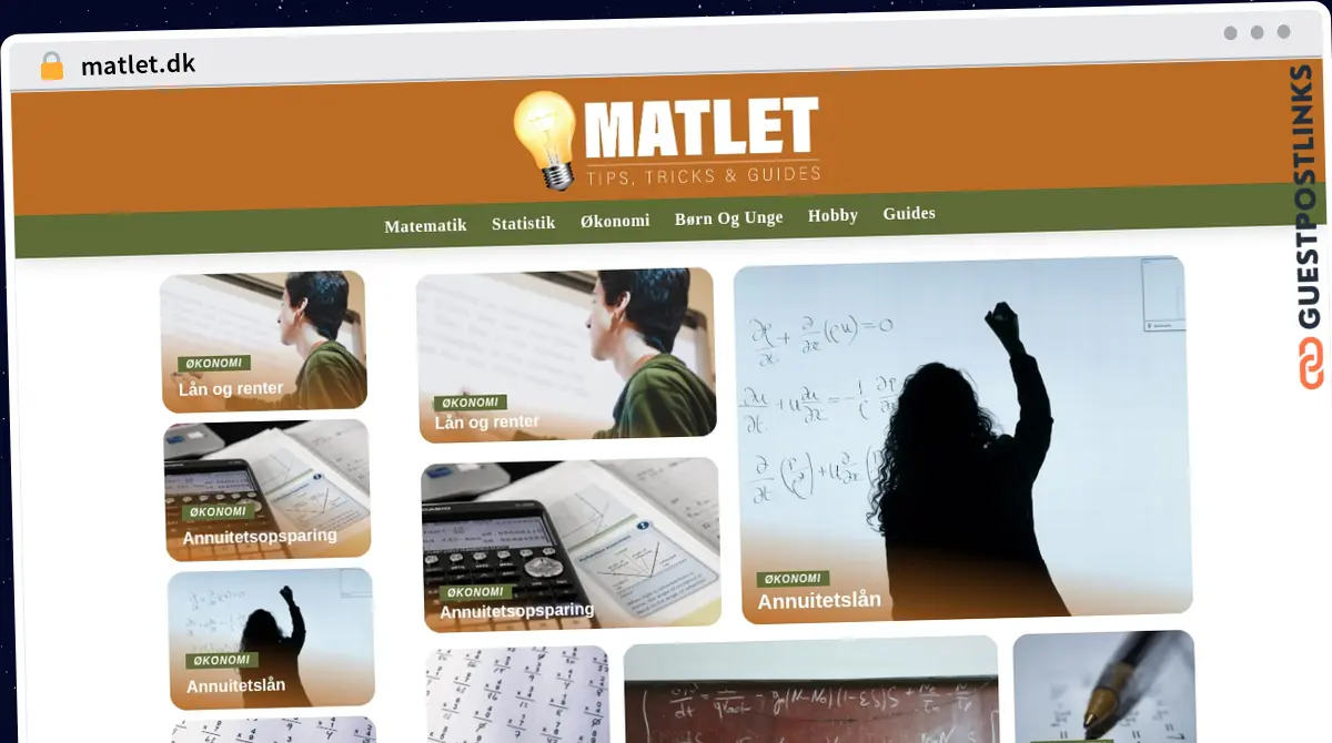 Publish Guest Post on matlet.dk