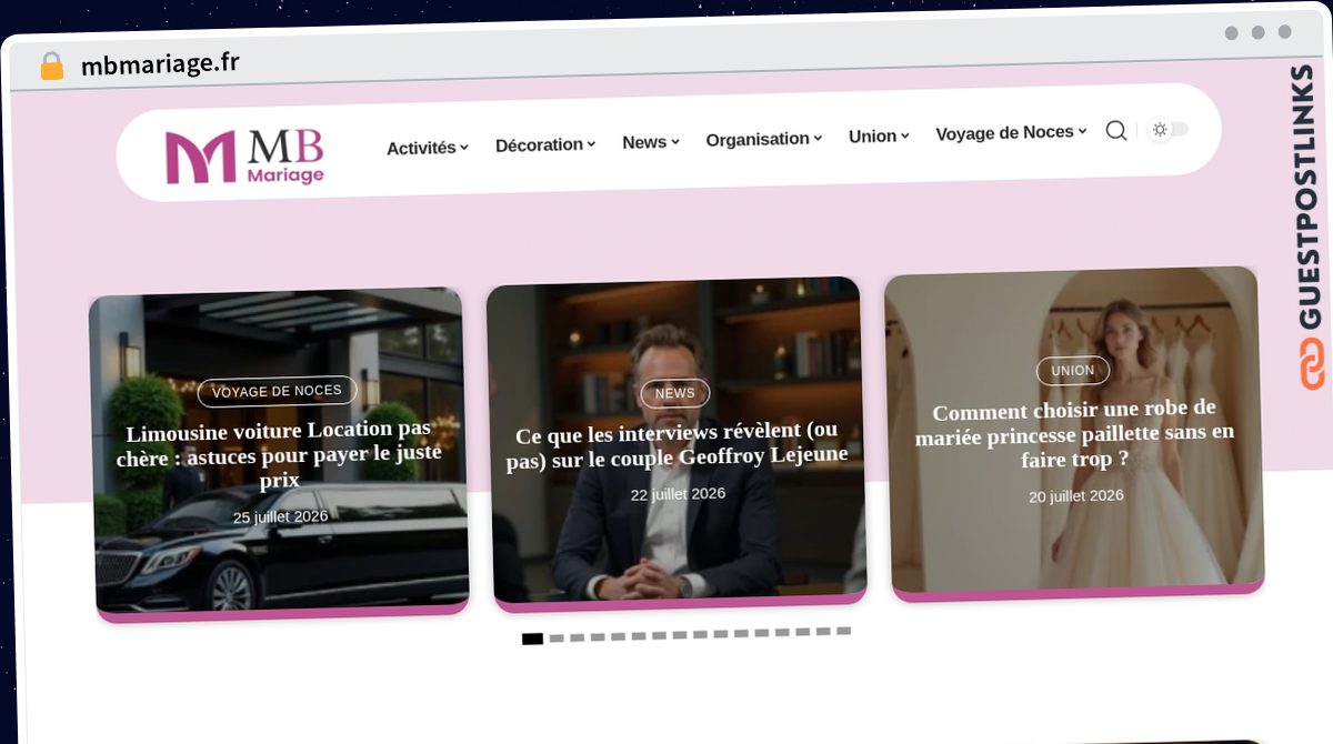 Publish Guest Post on mbmariage.fr