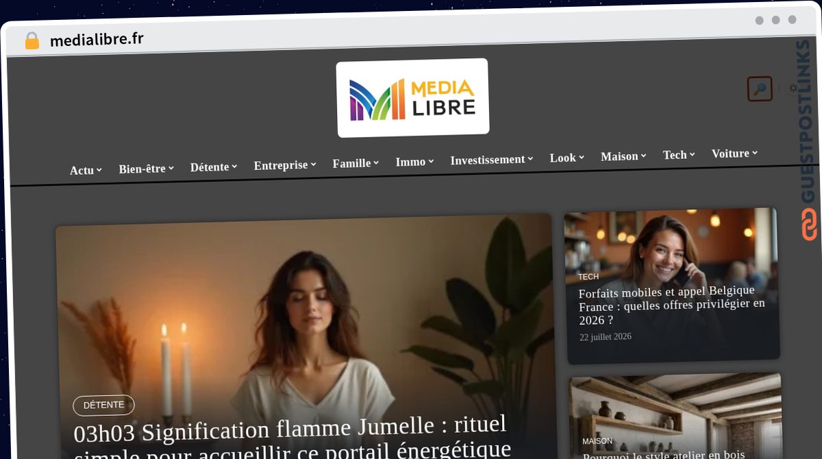Publish Guest Post on medialibre.fr