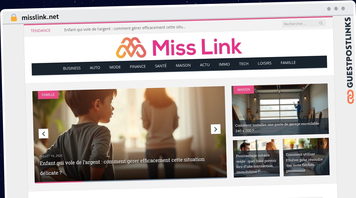 Publish Guest Post on misslink.net