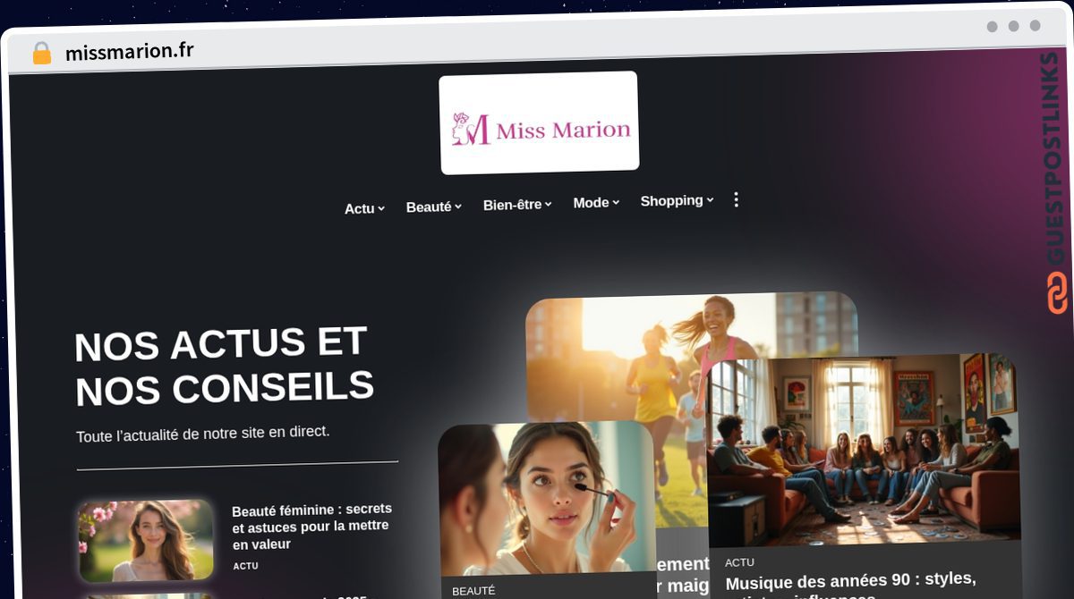 Publish Guest Post on missmarion.fr