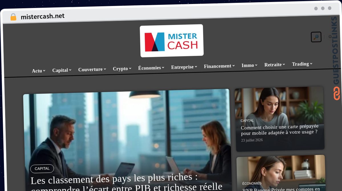 Publish Guest Post on mistercash.net