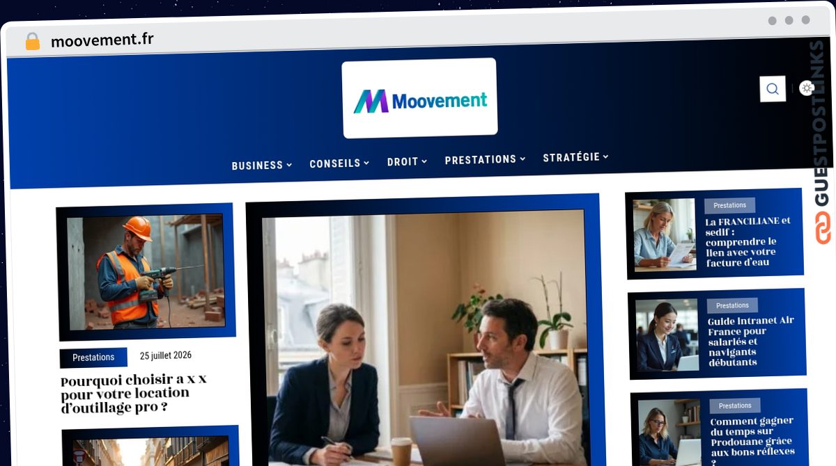 Publish Guest Post on moovement.fr
