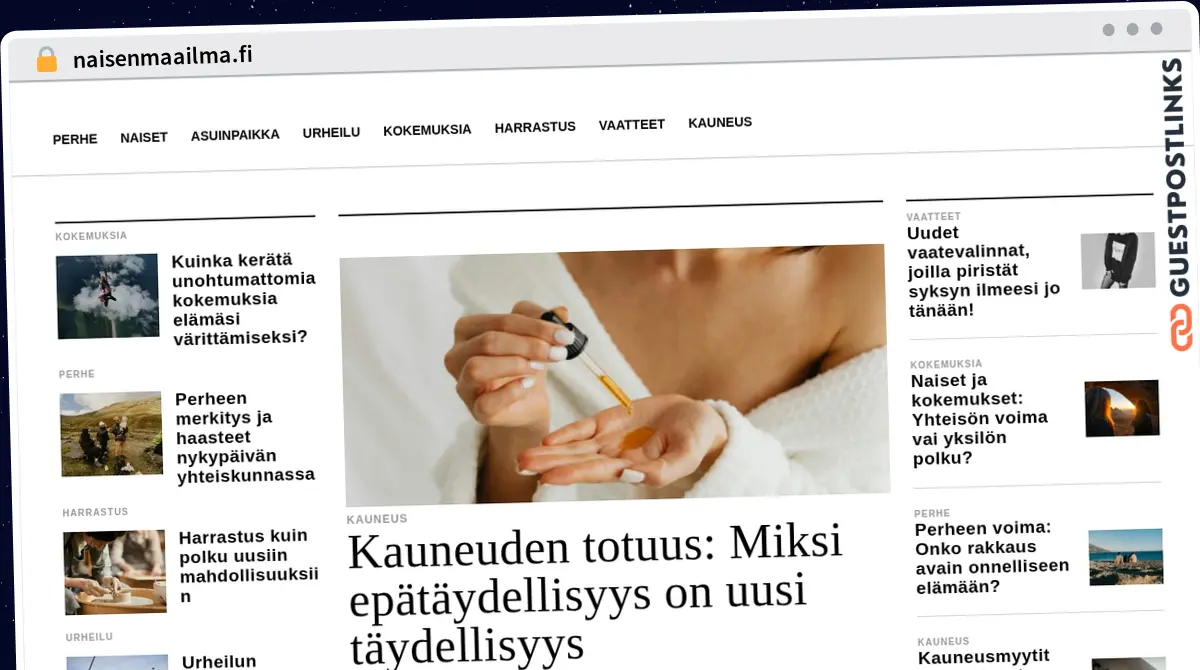 Publish Guest Post on naisenmaailma.fi