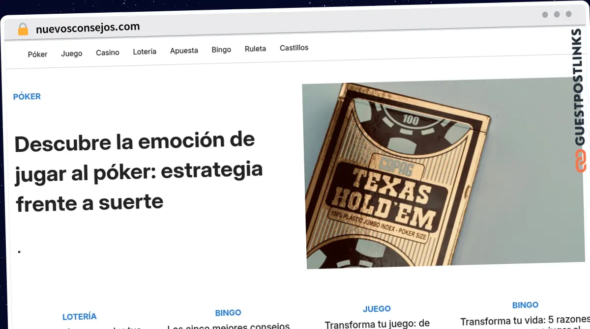 Publish Guest Post on nuevosconsejos.com
