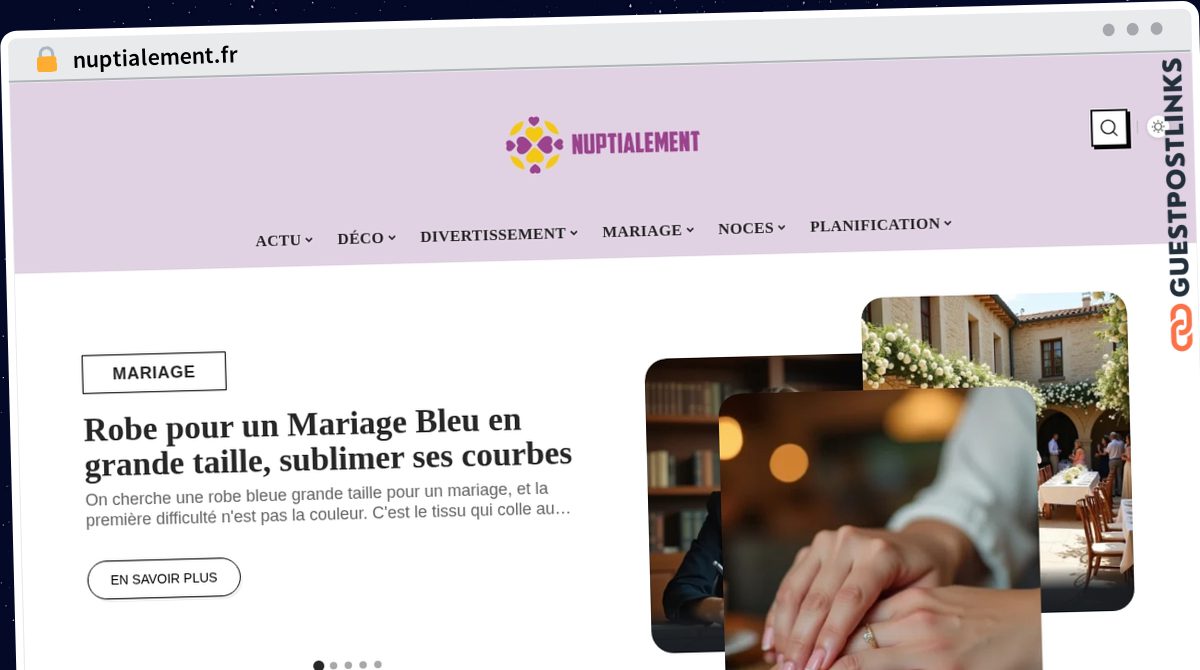Publish Guest Post on nuptialement.fr