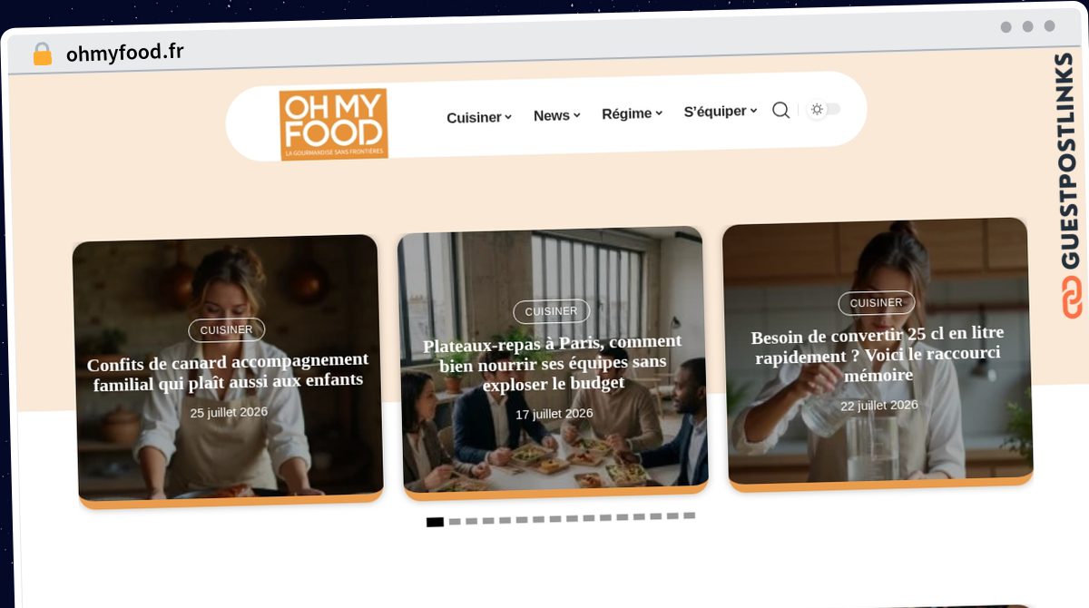 Publish Guest Post on ohmyfood.fr