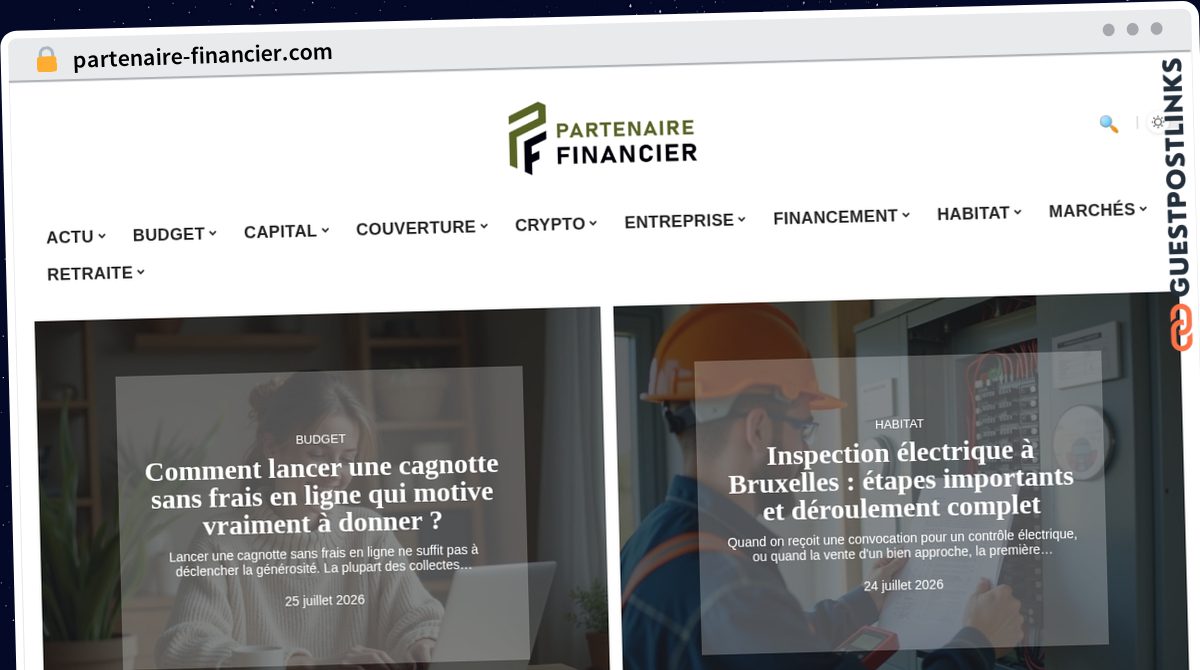 Publish Guest Post on partenaire-financier.com