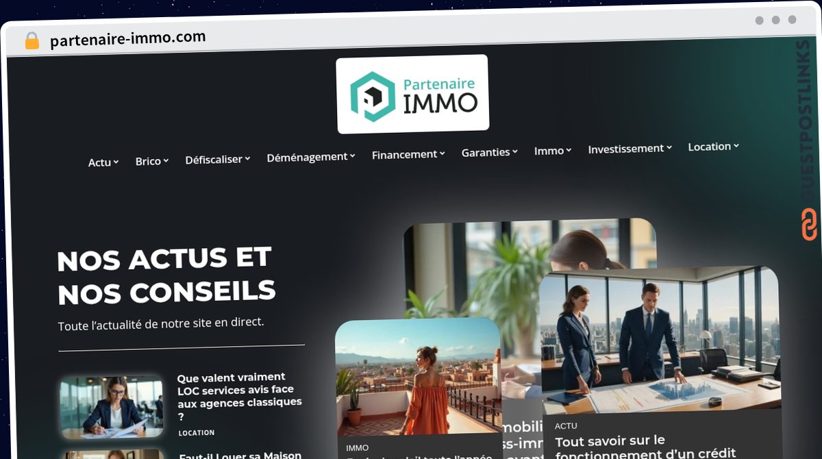 Publish Guest Post on partenaire-immo.com